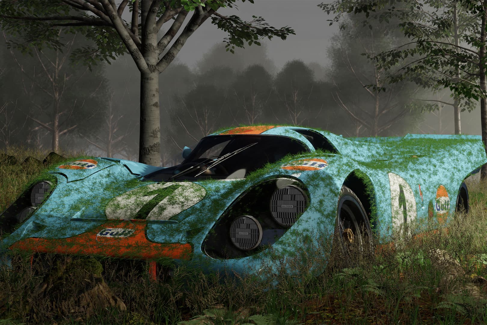 ABANDONED PORSCHE 917 GULFRENDERING