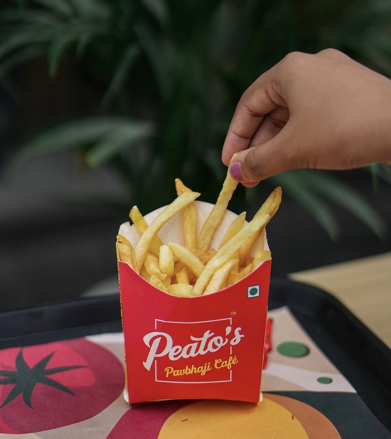 Peatos Pavbhaji Cafe - French Fries ad creative