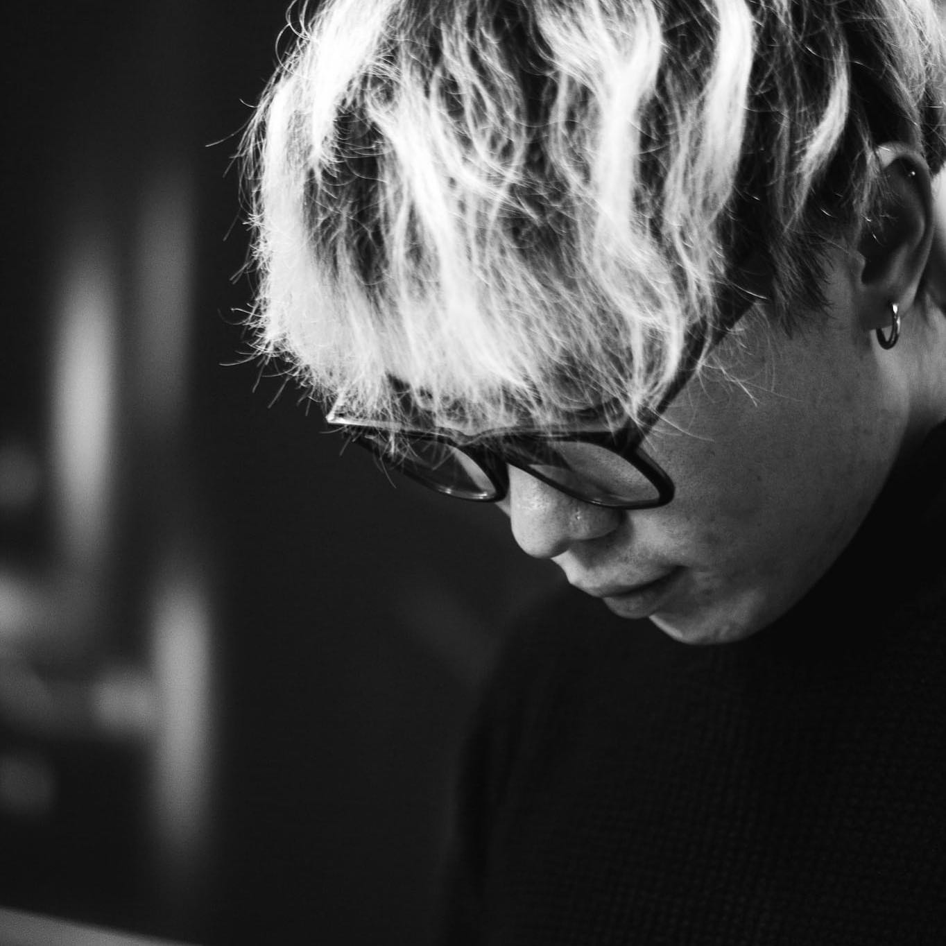 Portrait of man looking to the right