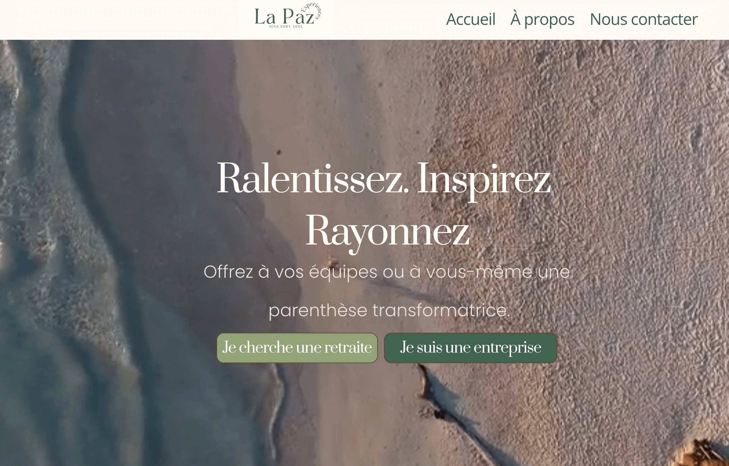 transformation site WordPress en site immersif bilingue Lapaz retraite