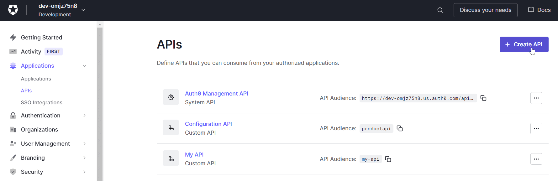 create an api