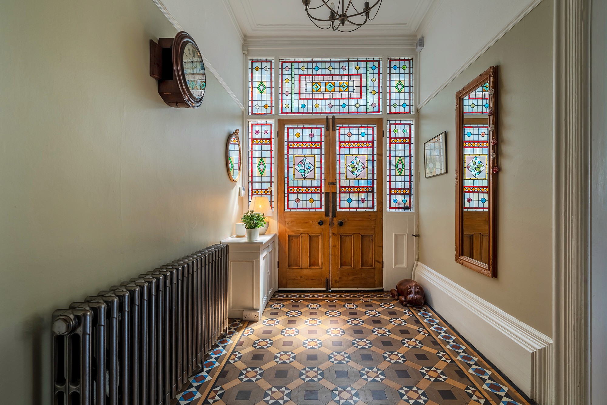 Georgian dining room with sash windows, long oak table and period fireplace, Bradford-on-Avon — property photography by Captura Media