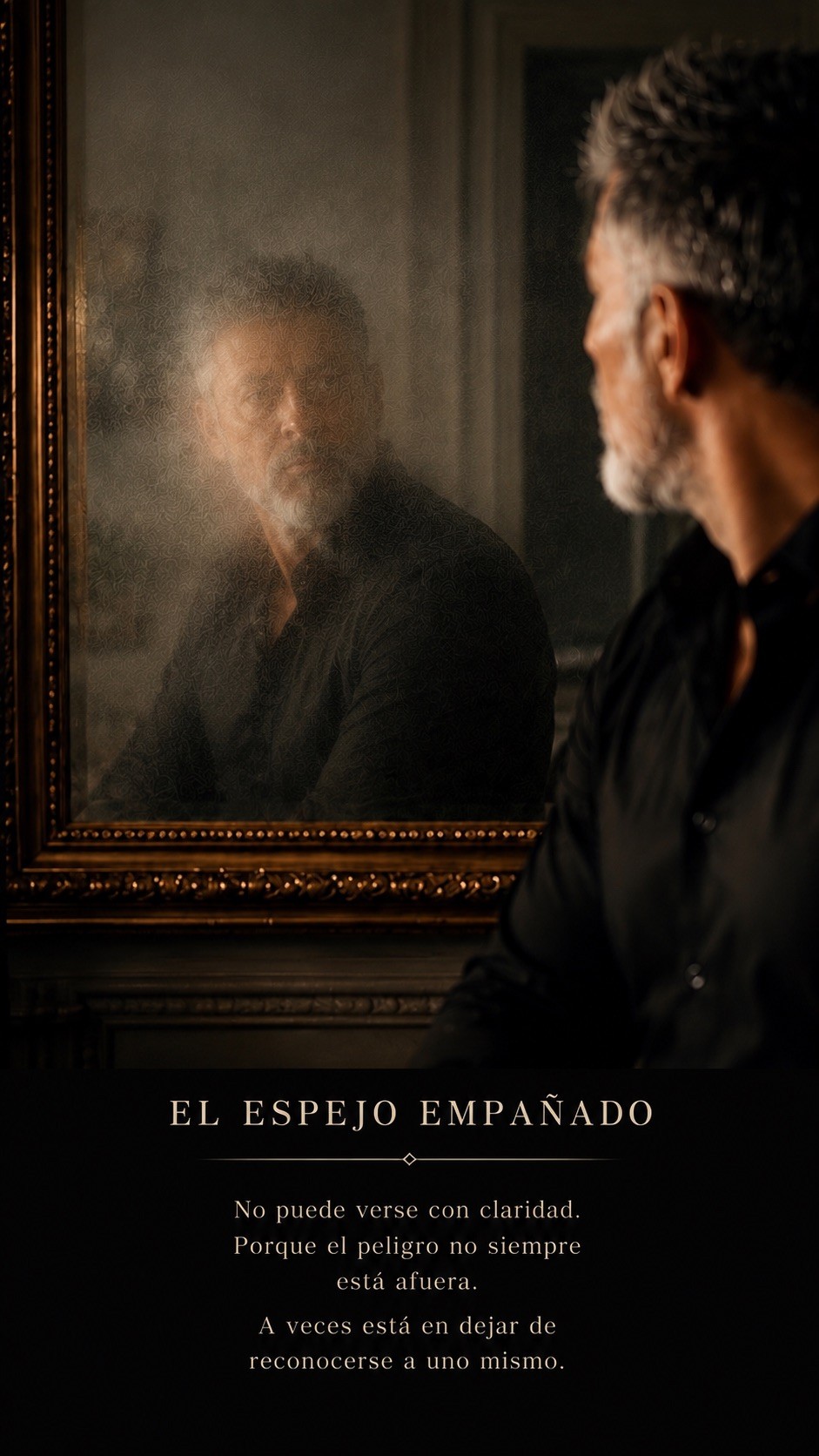 Hombre frente a un espejo