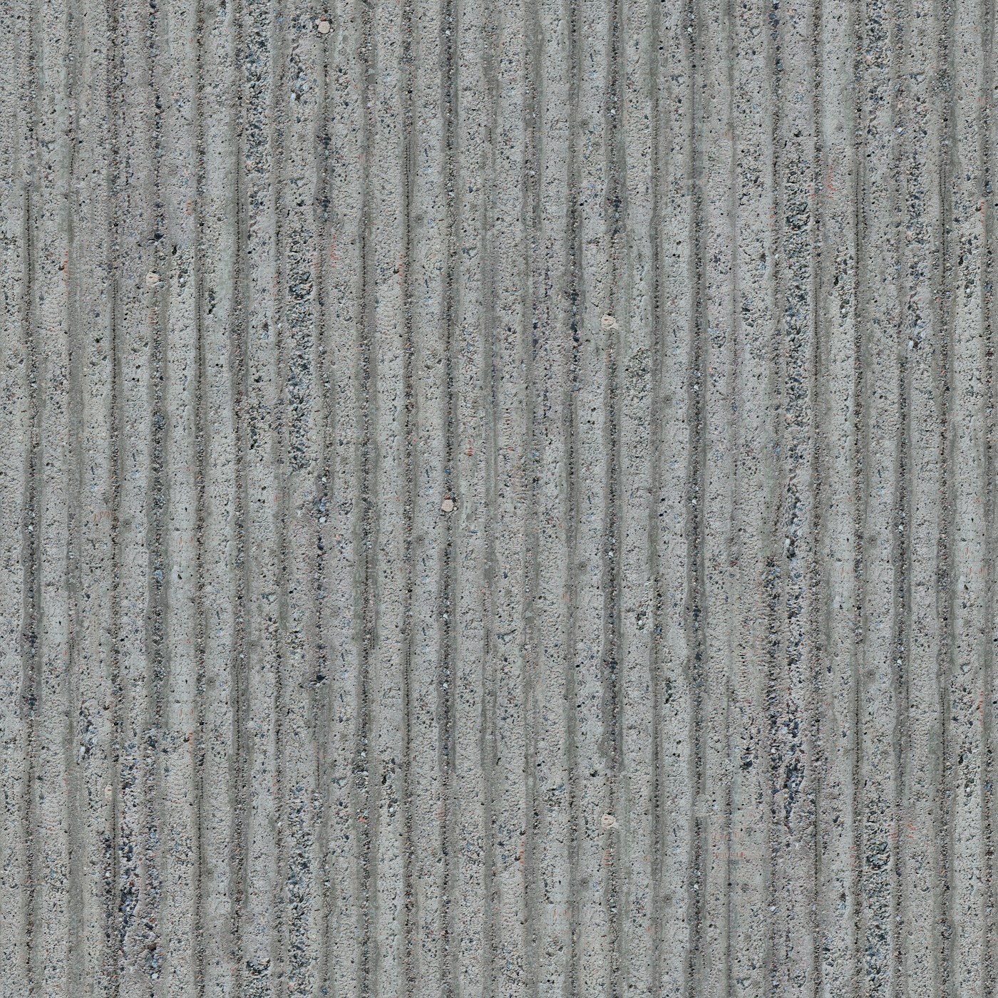 Fluted precast concrete panel with vertical ribs