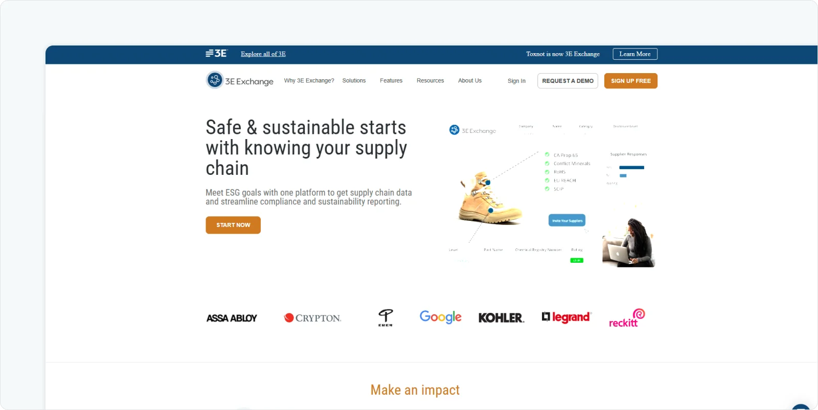 three-e-exchange-homepage