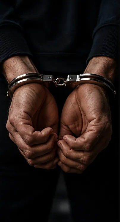 Hands in handcuffs representing criminal defense services