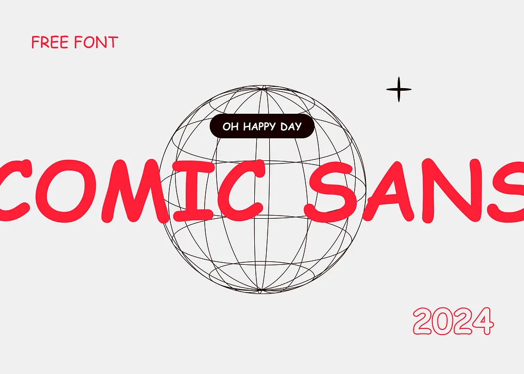 Comic Sans Day mock up design