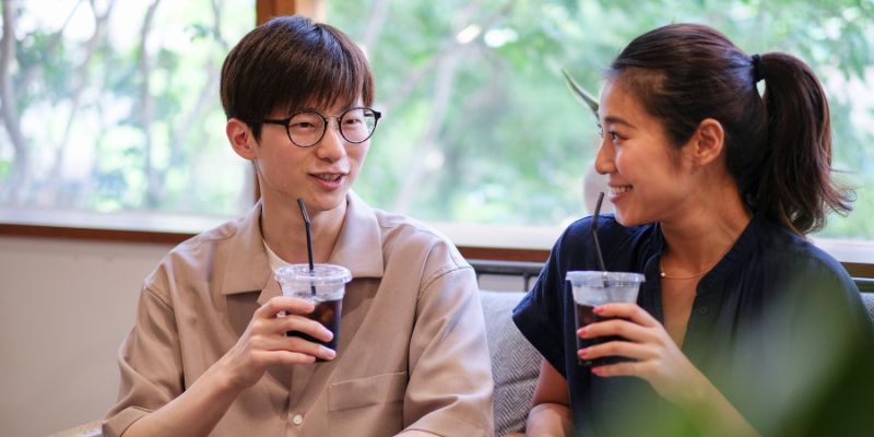 A Malaysian couple brainstorming together