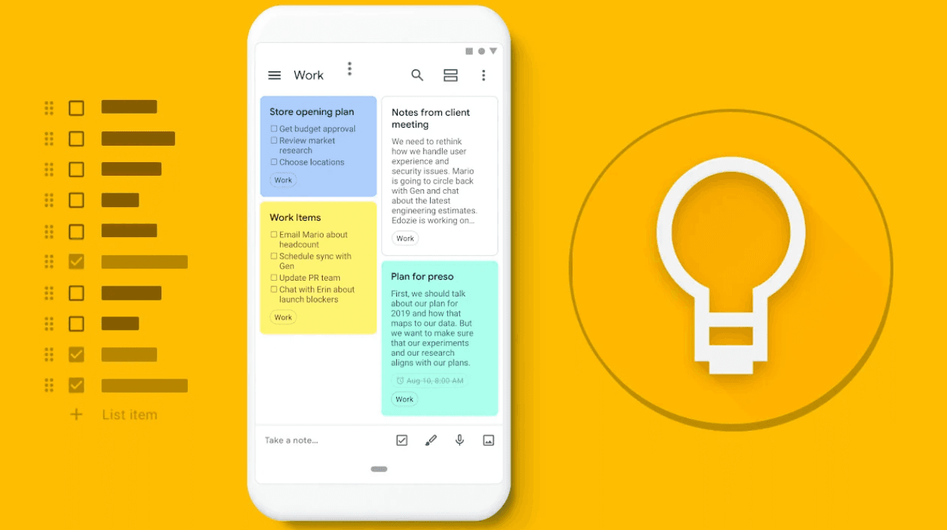 Google Keep Notes