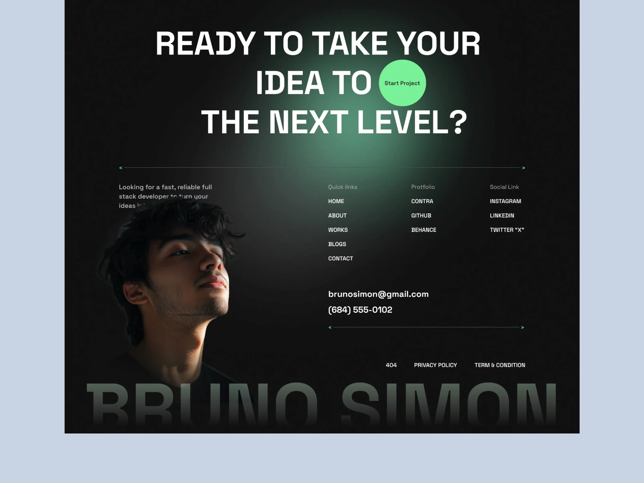 Framer Developer Portfolio & Agency Template