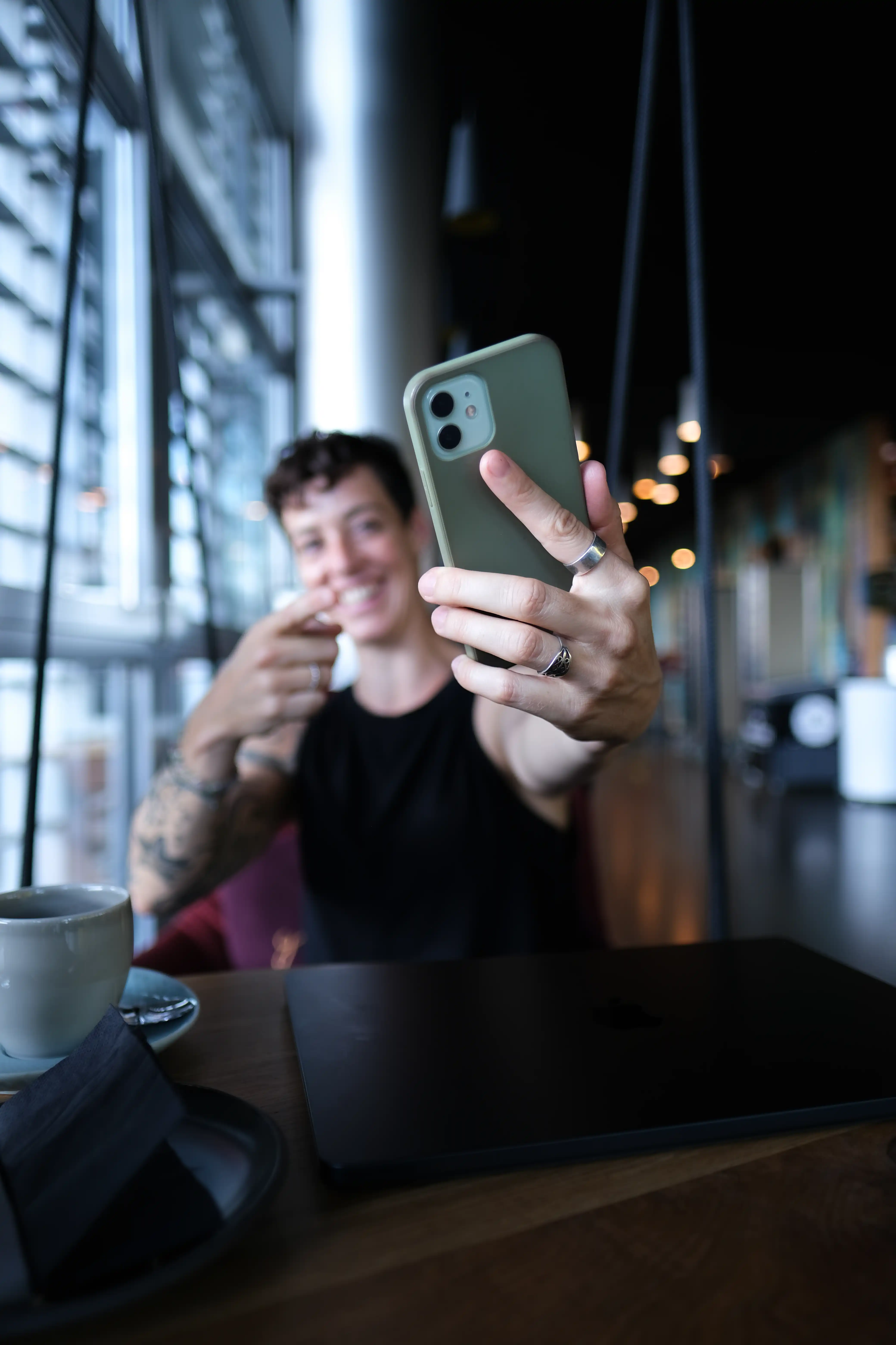 young men flying a drone