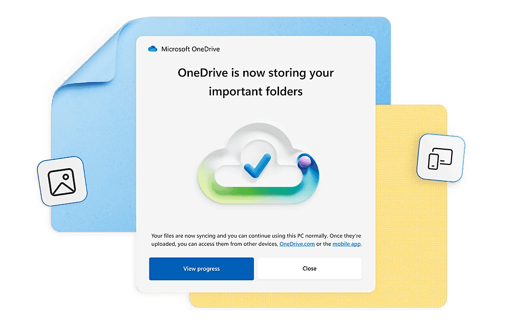 Back up your important files with Microsoft OneDrive