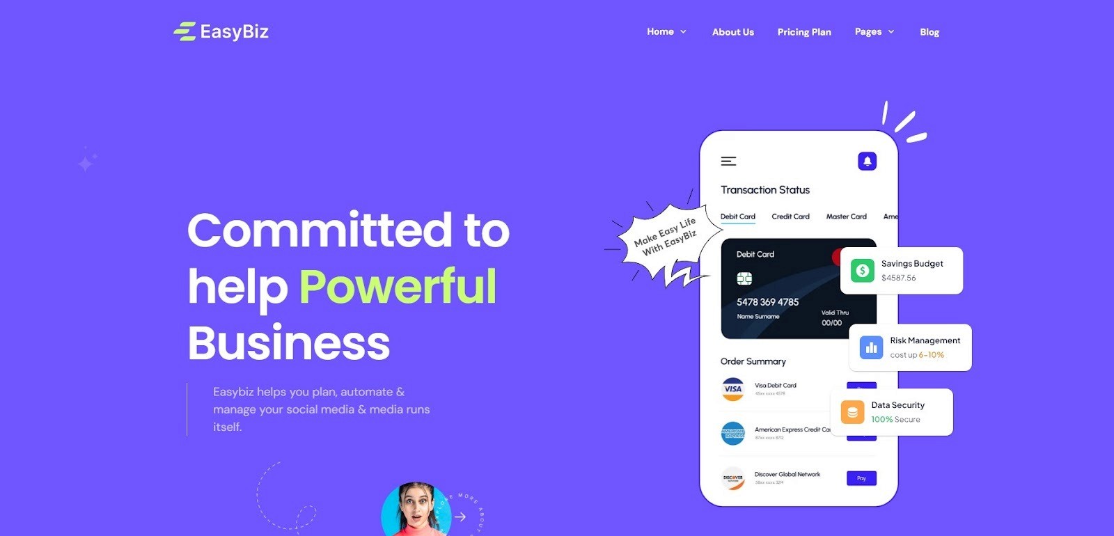 EasyBiz SaaS and software template