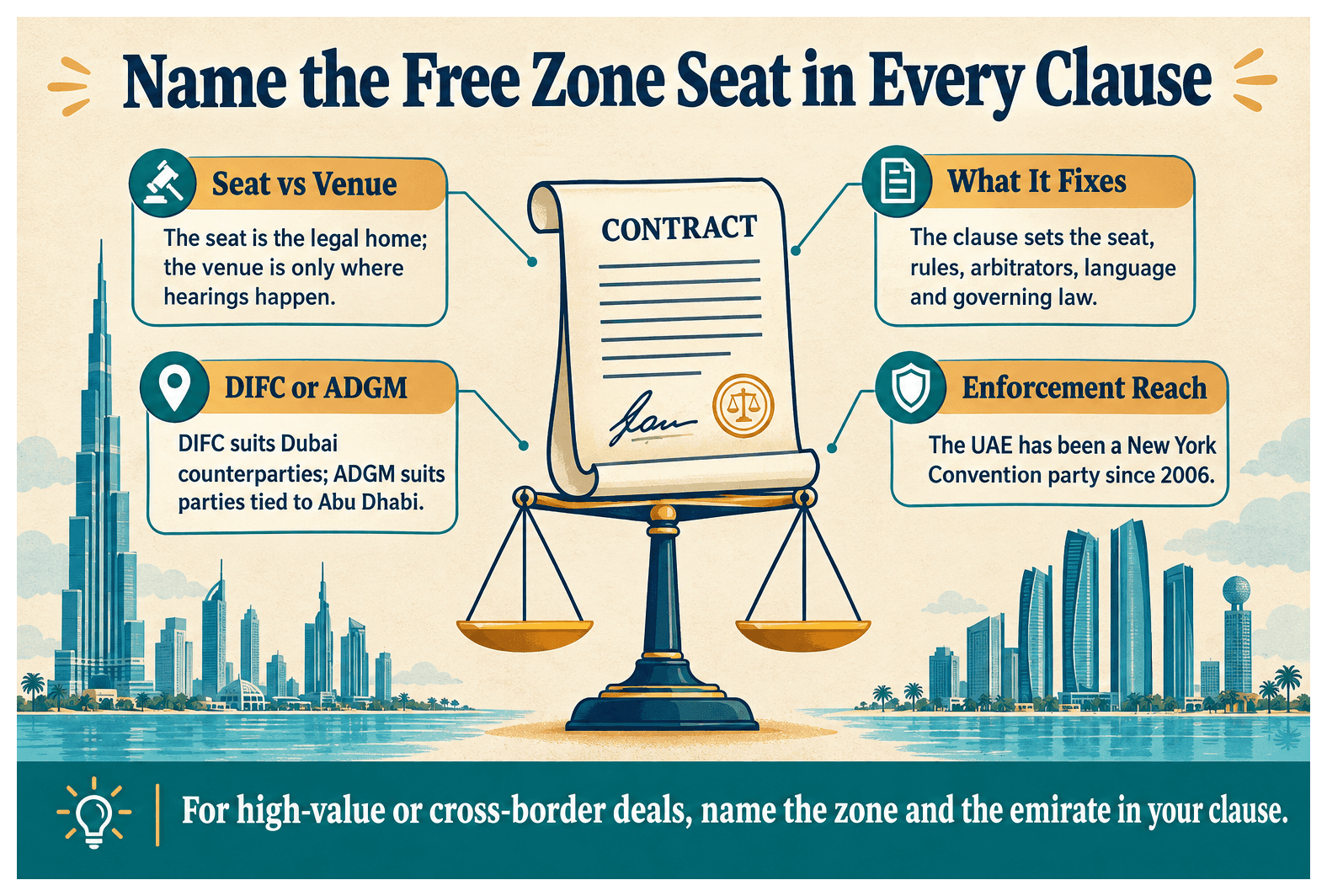 Infographic: What Is a DIFC or ADGM Arbitration Clause and Should Your UAE Contracts Use One