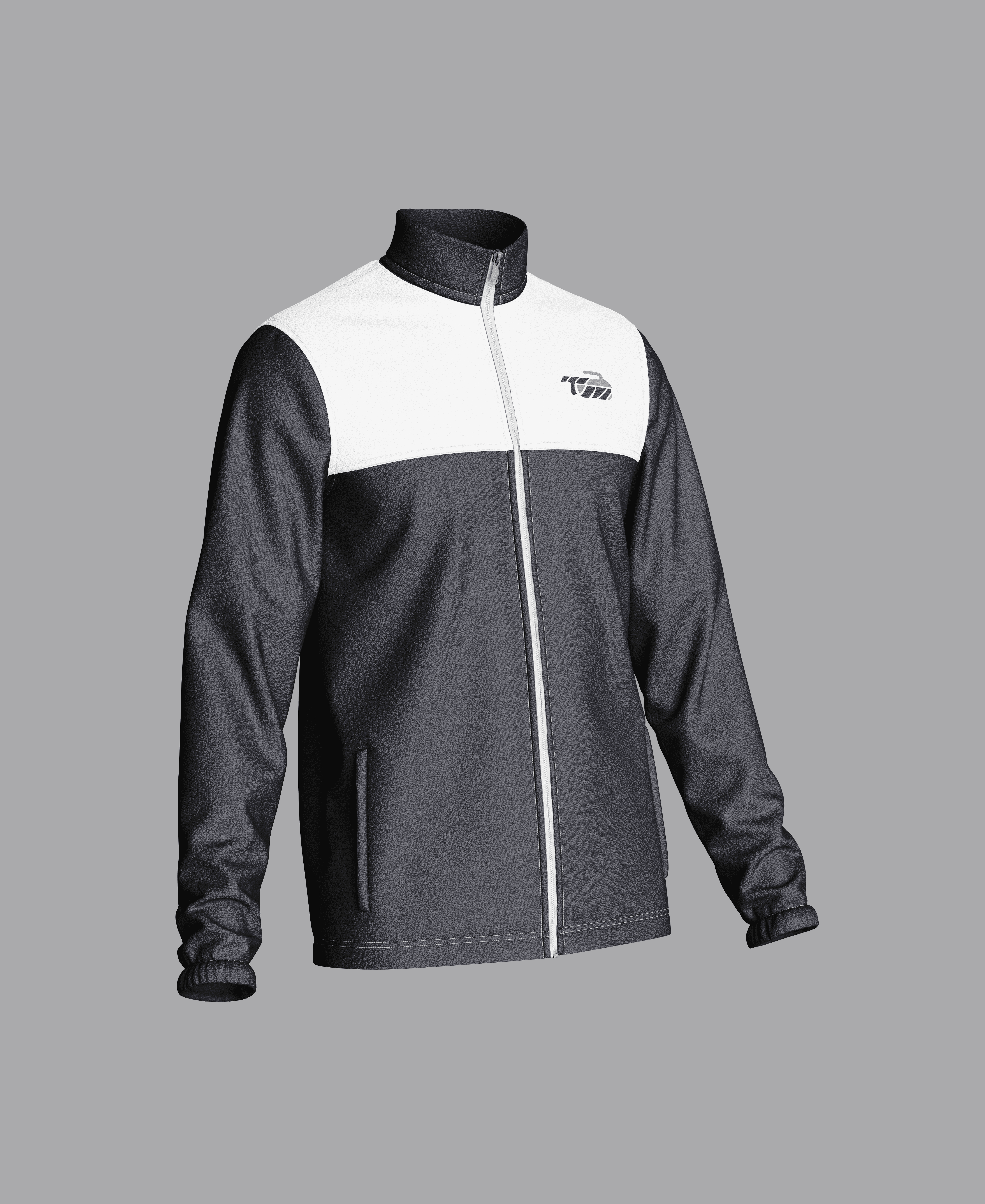 Stone arches stand in a foggy landscape.