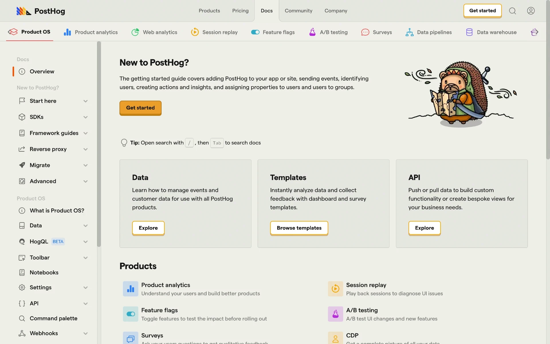 Best B2B SaaS websites: Posthog