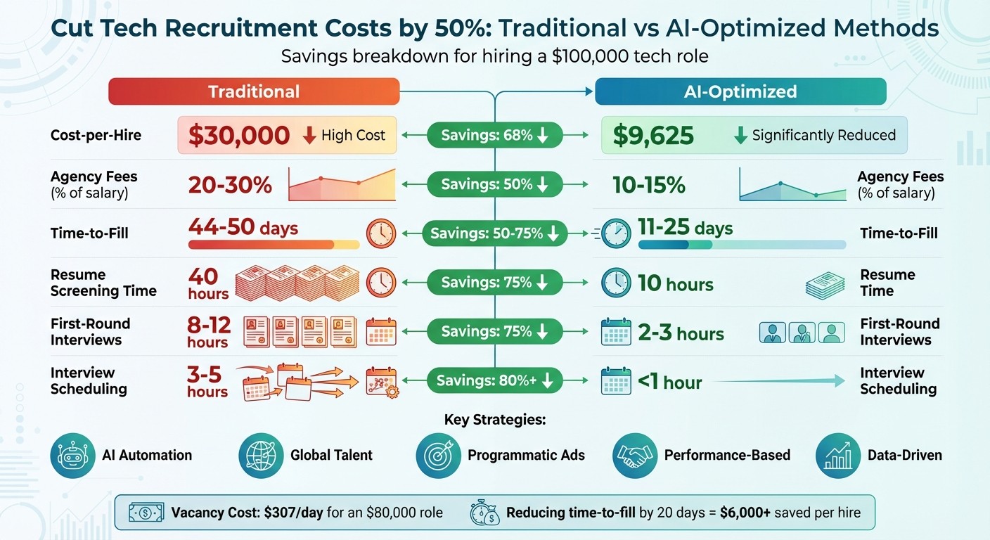 Traditional vs AI-Optimized Tech Recruitment: Cost and Time Savings Breakdown