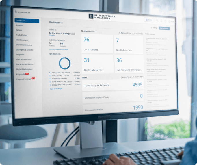 Black Diamond dashboard embedded into a stock computer screen photo