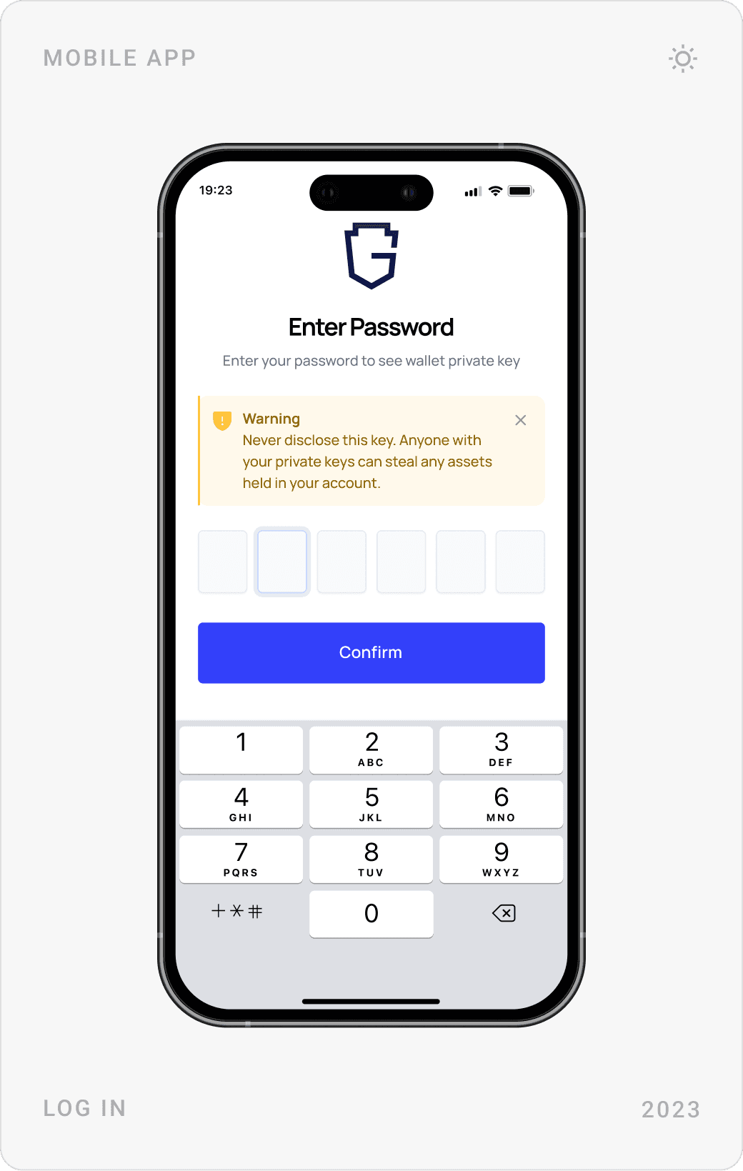 Secure Wallet Authentication Mobile Design