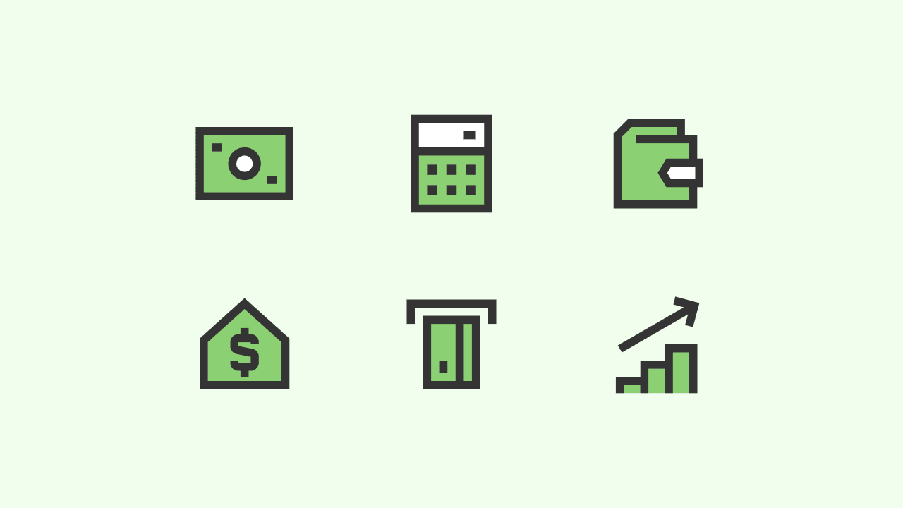 Sharp Duo Finance Icon Set