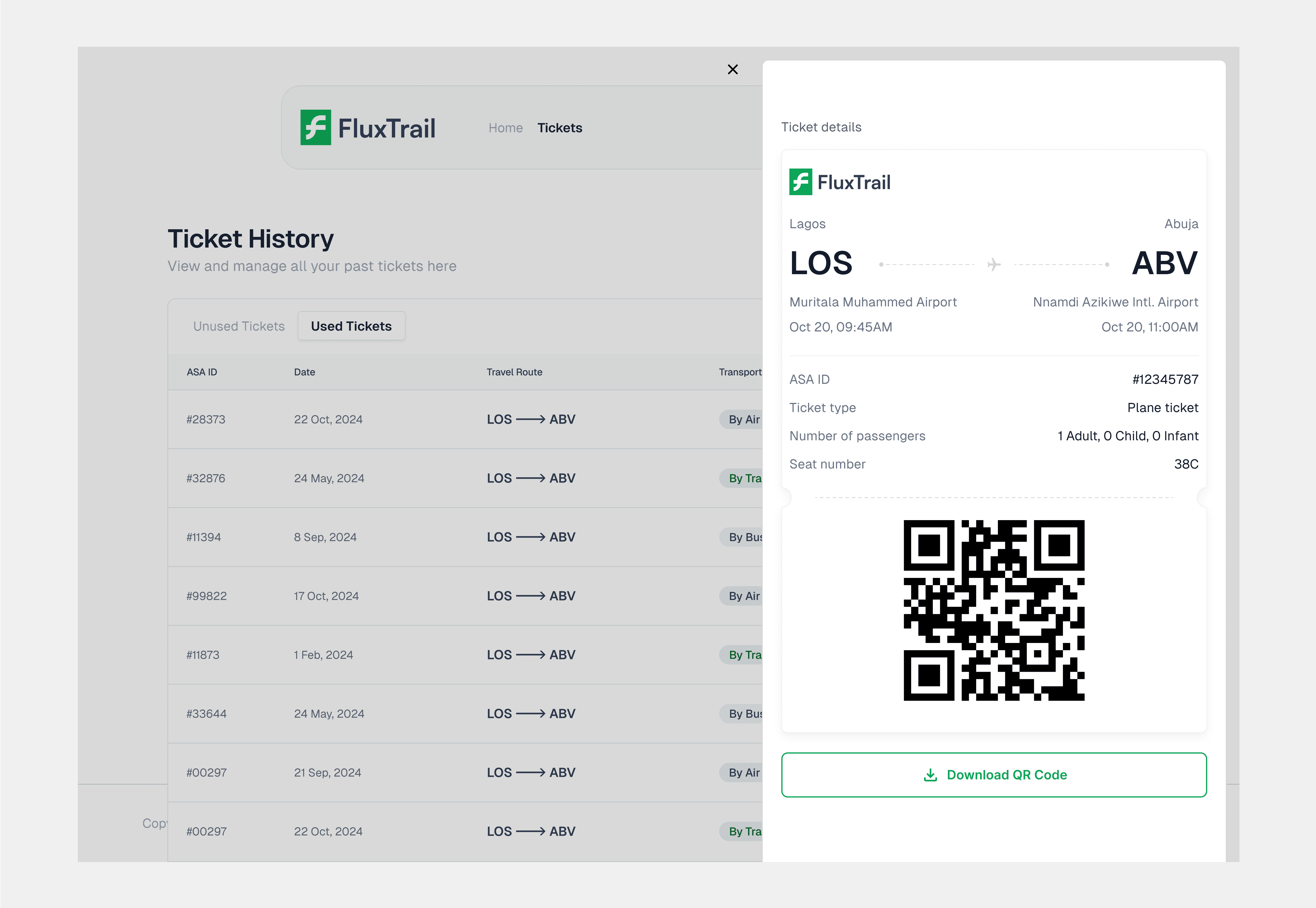 A UI shot for FluxTrail