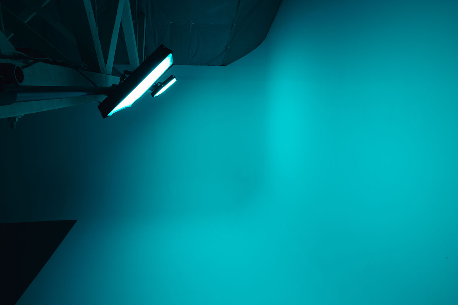 The cyc wall of Particle Studio in Seattle, WA is lit by two Litemat Spectrum 4's which feature full wireless DMX Control.