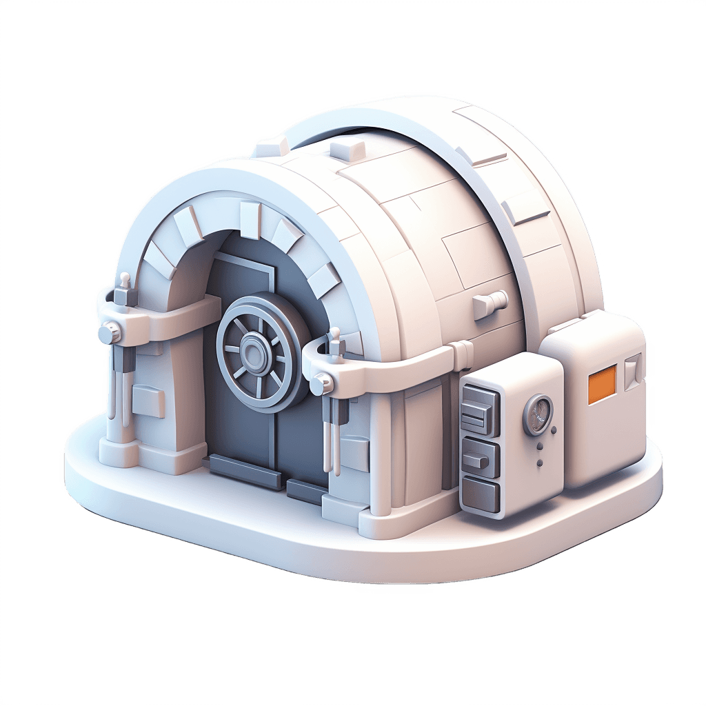 Bank vault 3d icon