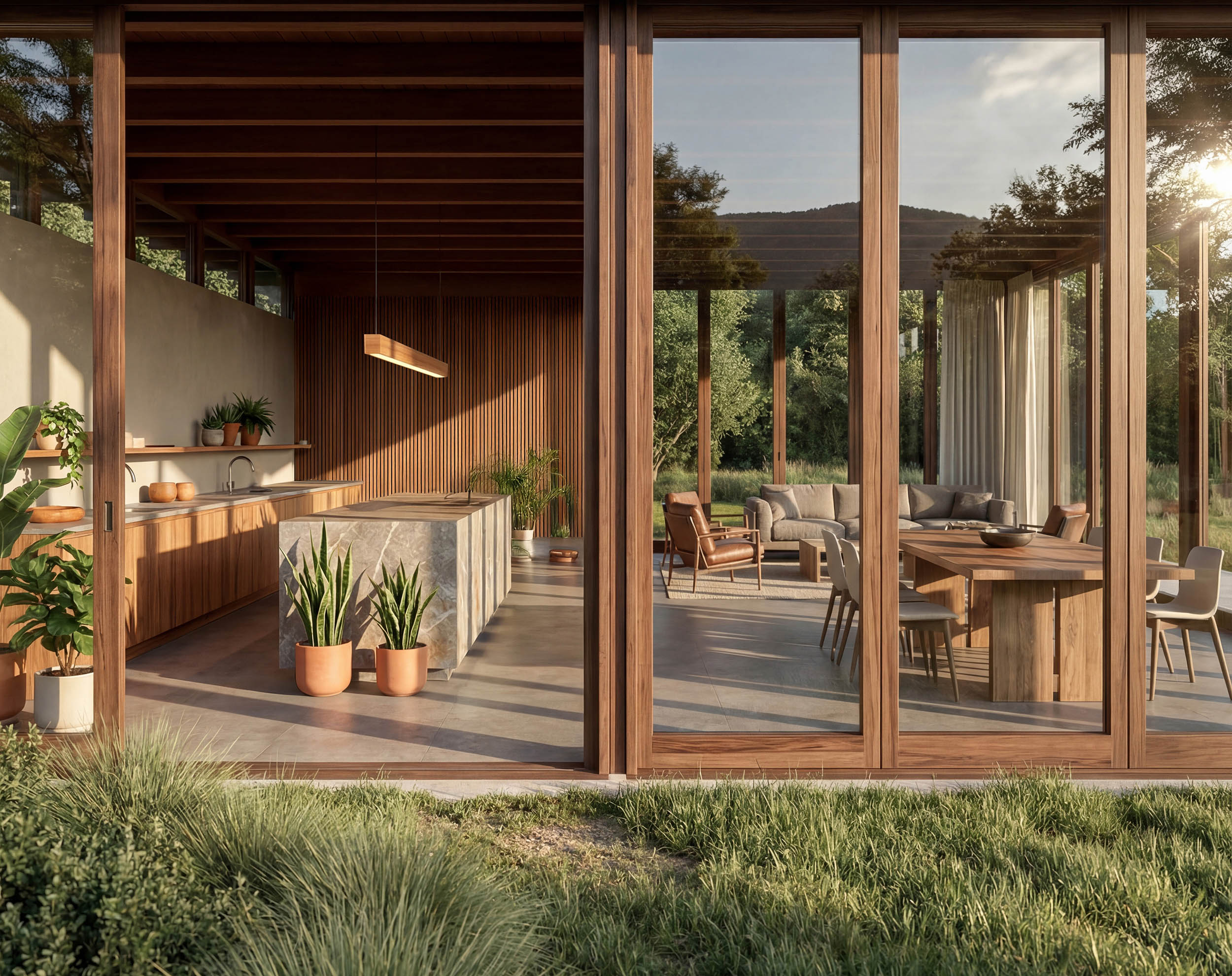 Workshop made of bright wood