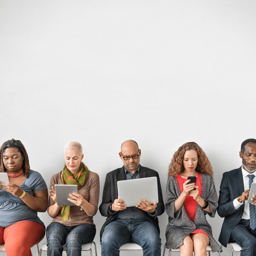 Image of people sitting in a row