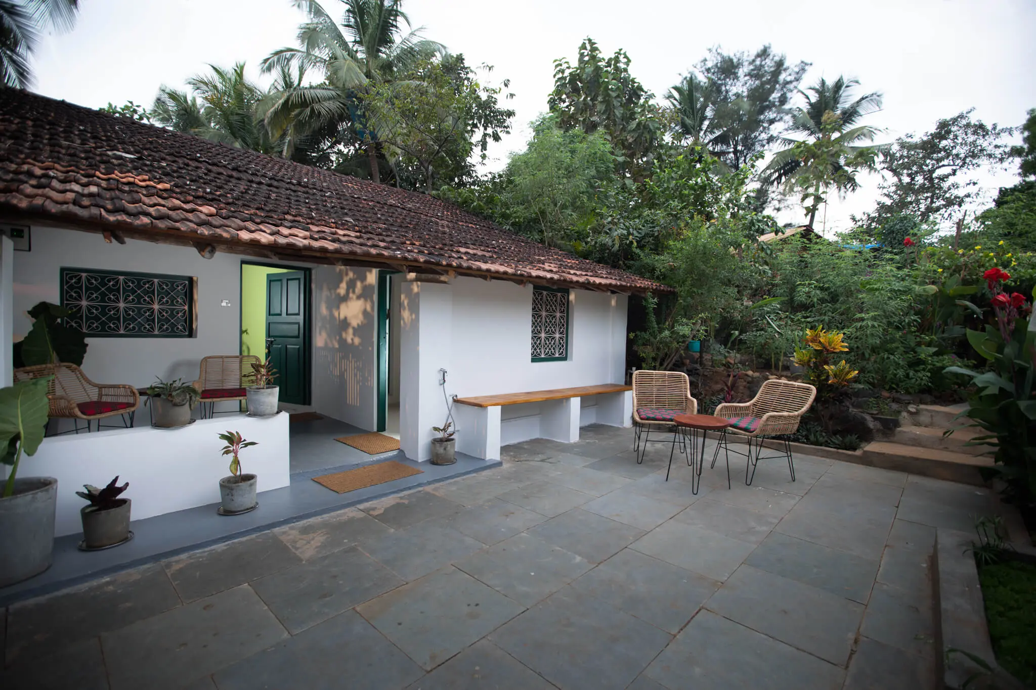 Heritage Seaside Cottage at Casa Jaali — the private courtyard