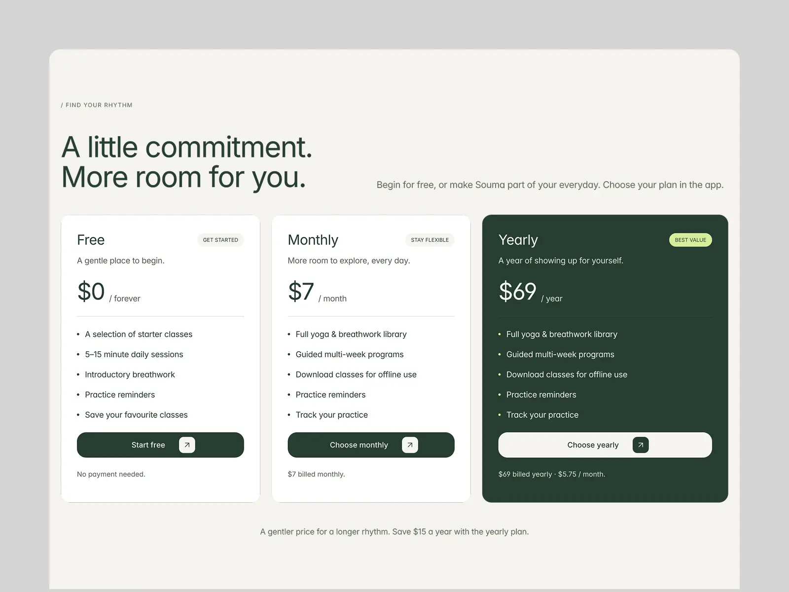 Souma Framer template — website layout preview 3