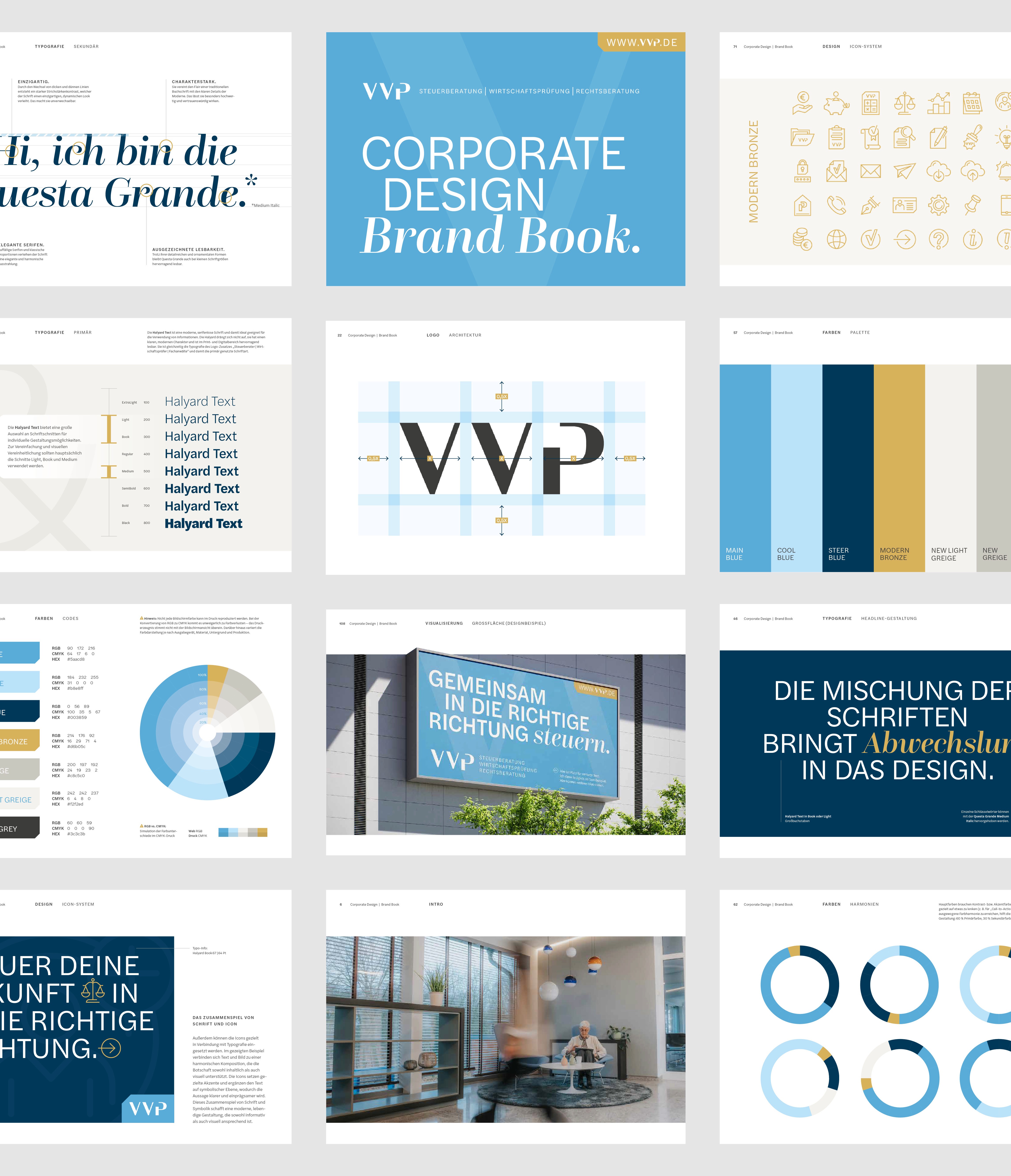 VVP Corporate Design Brand Book - Layouts und Gestaltungskonzepte