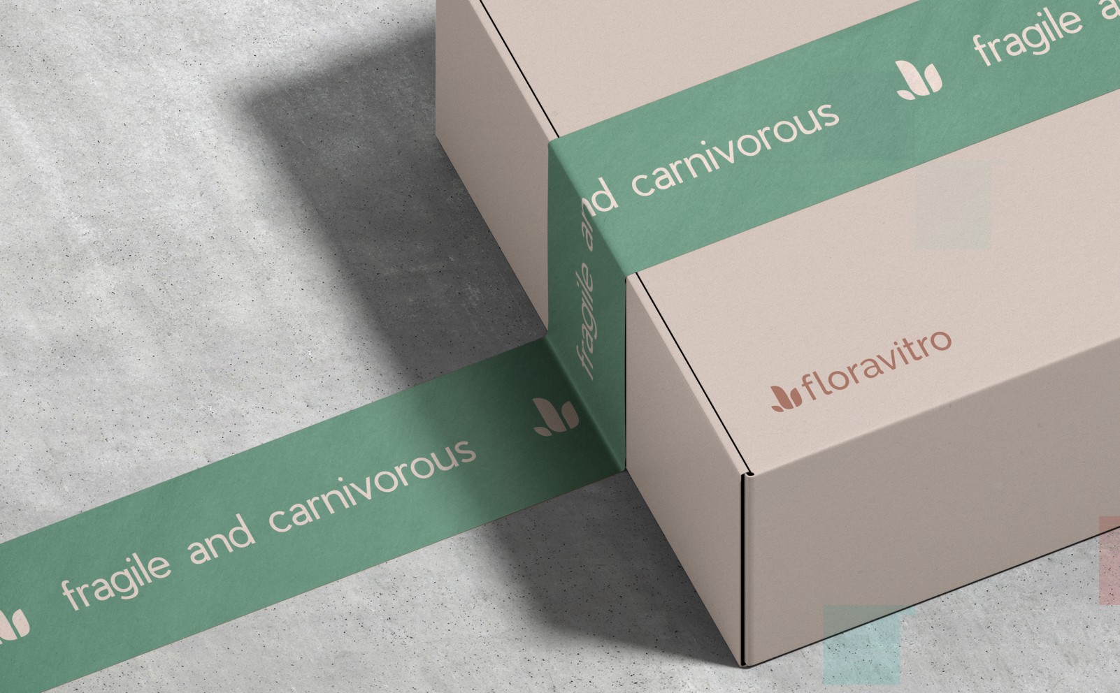 Logo of a plant nursery applied on a box