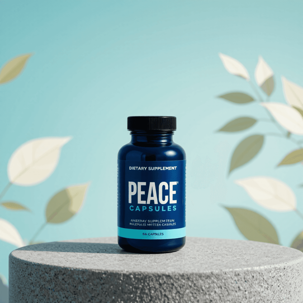 product photography of a bottle of dietary supplement capsules
