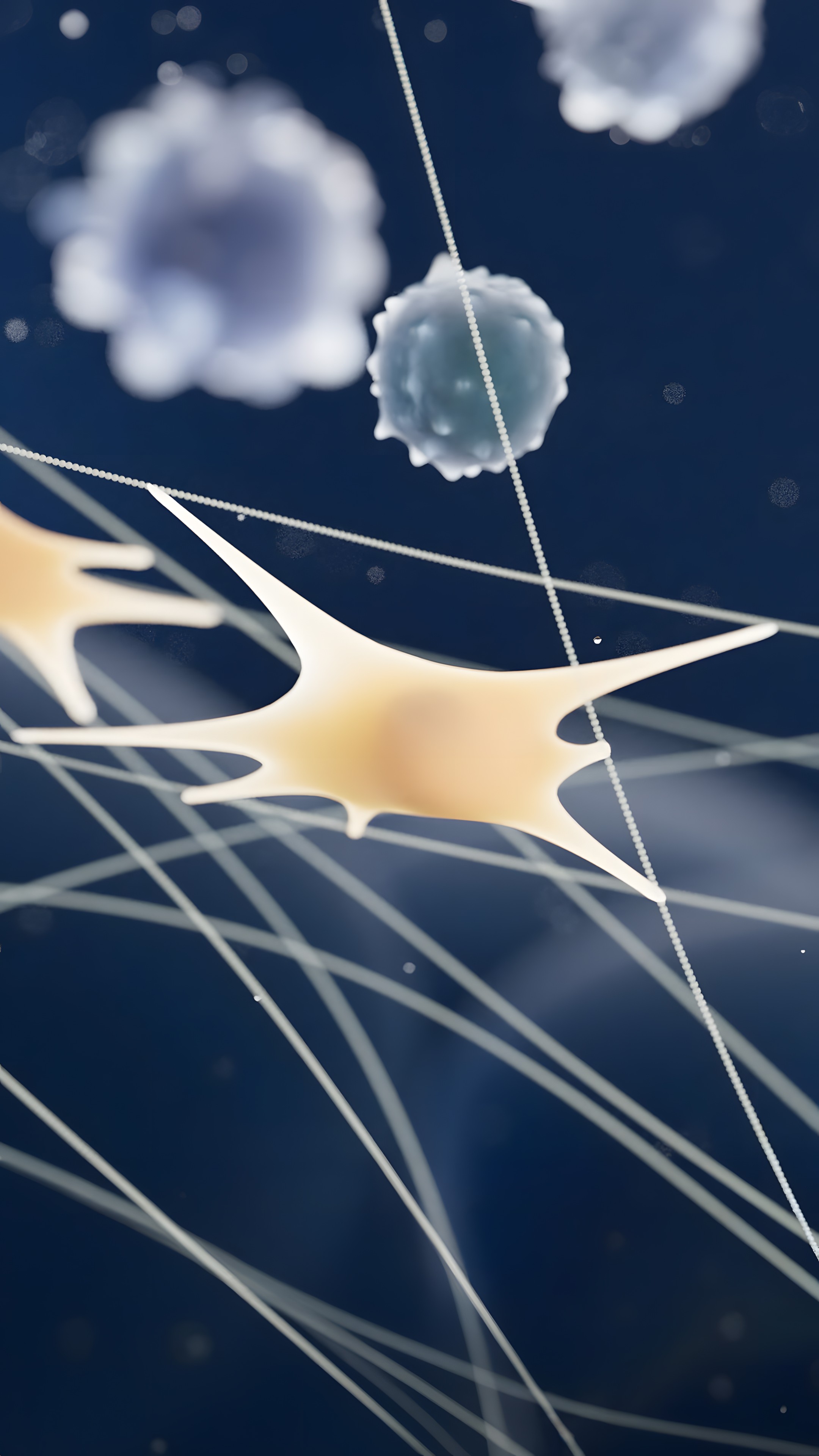 Schematic 3D rendering of the cancer-associated fibroblast in the TME