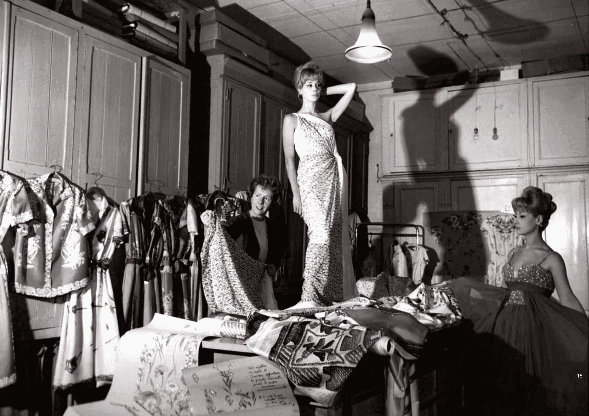 Emma Rivera posing with sheet