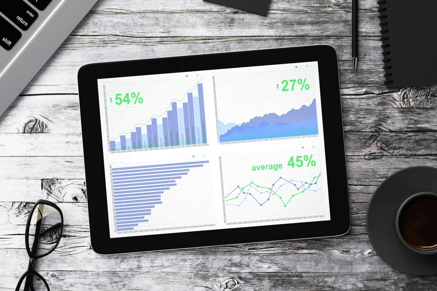 digital tablet with business graph on the screen 2026 01 11 08 46 27 utc