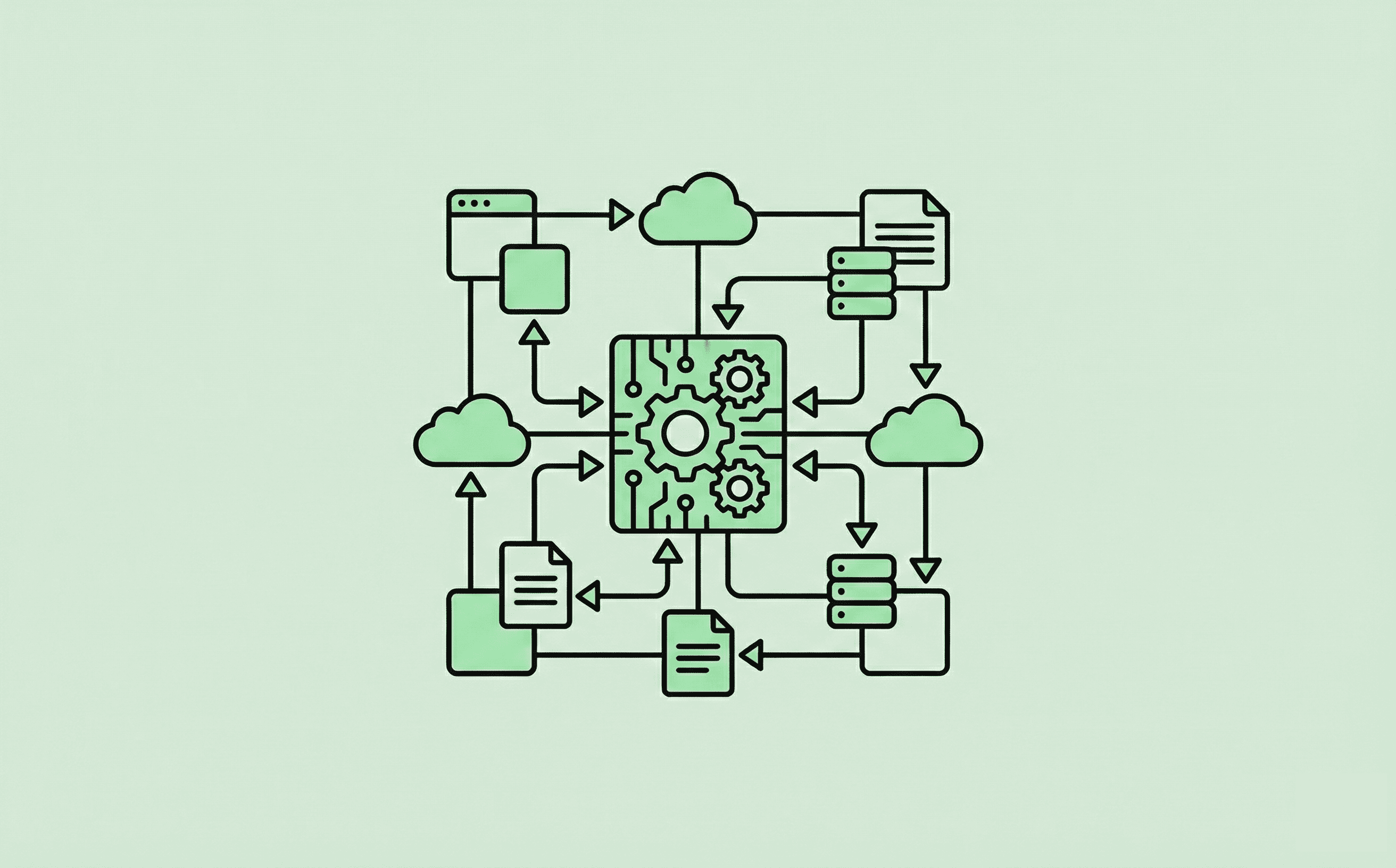 An abstract depiction of Model-Context Protocol