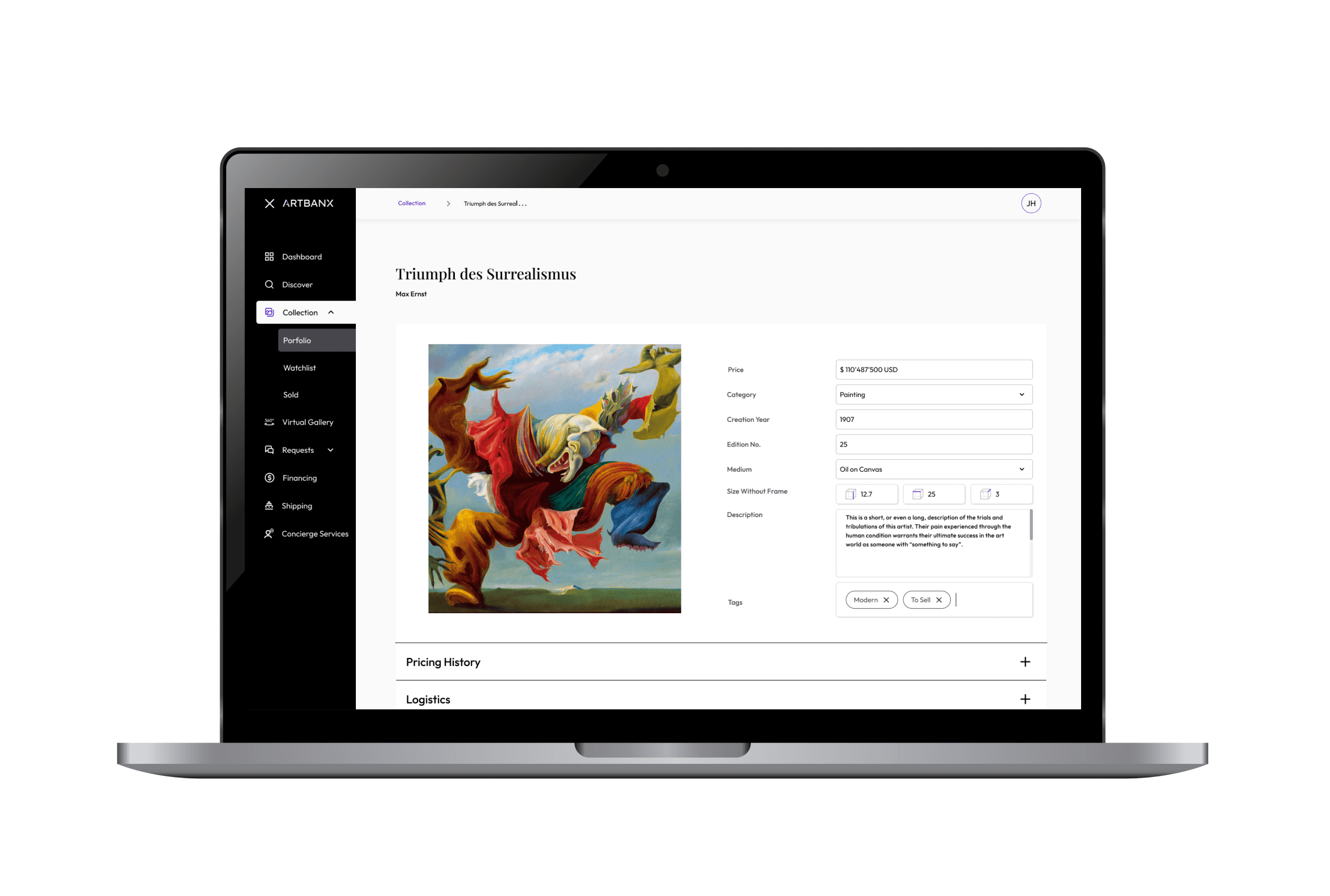 ARTBANX UX Design