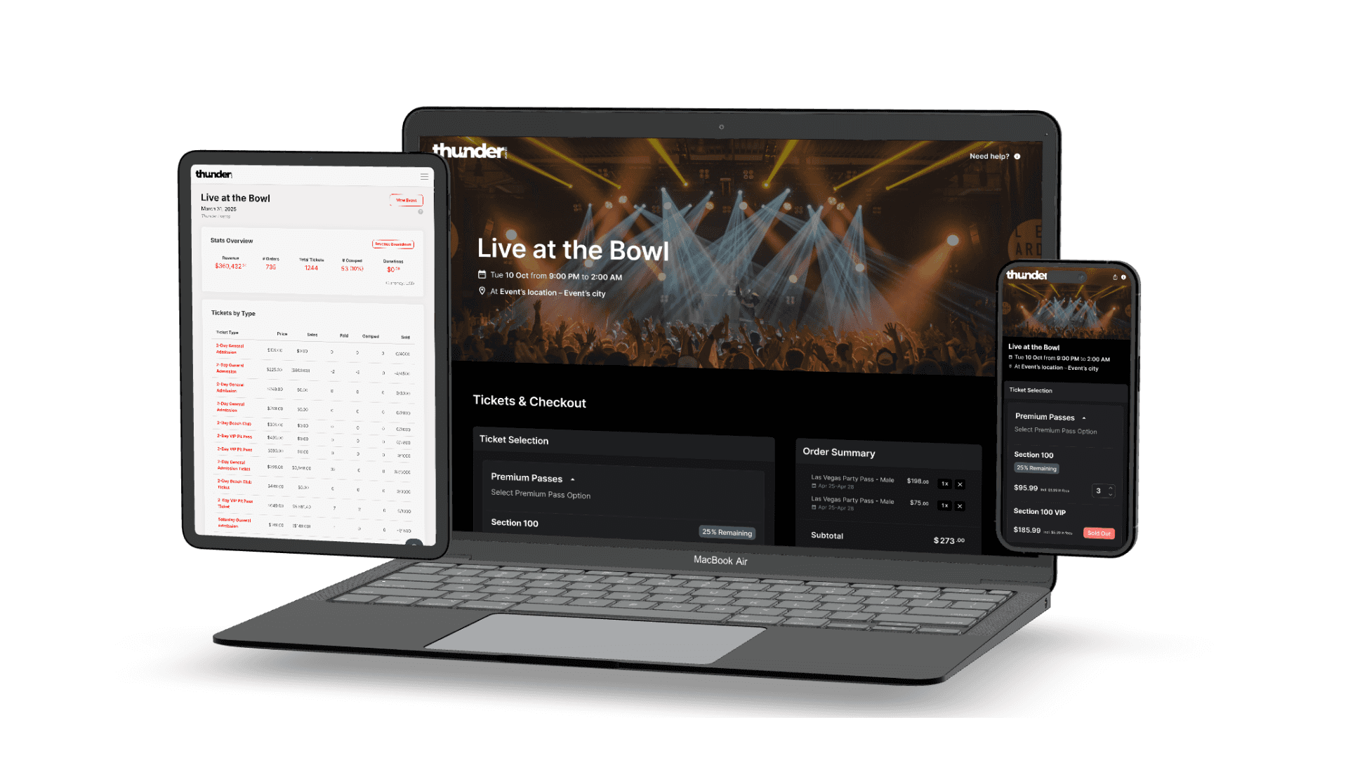 Ticketsauce ticketing platform.