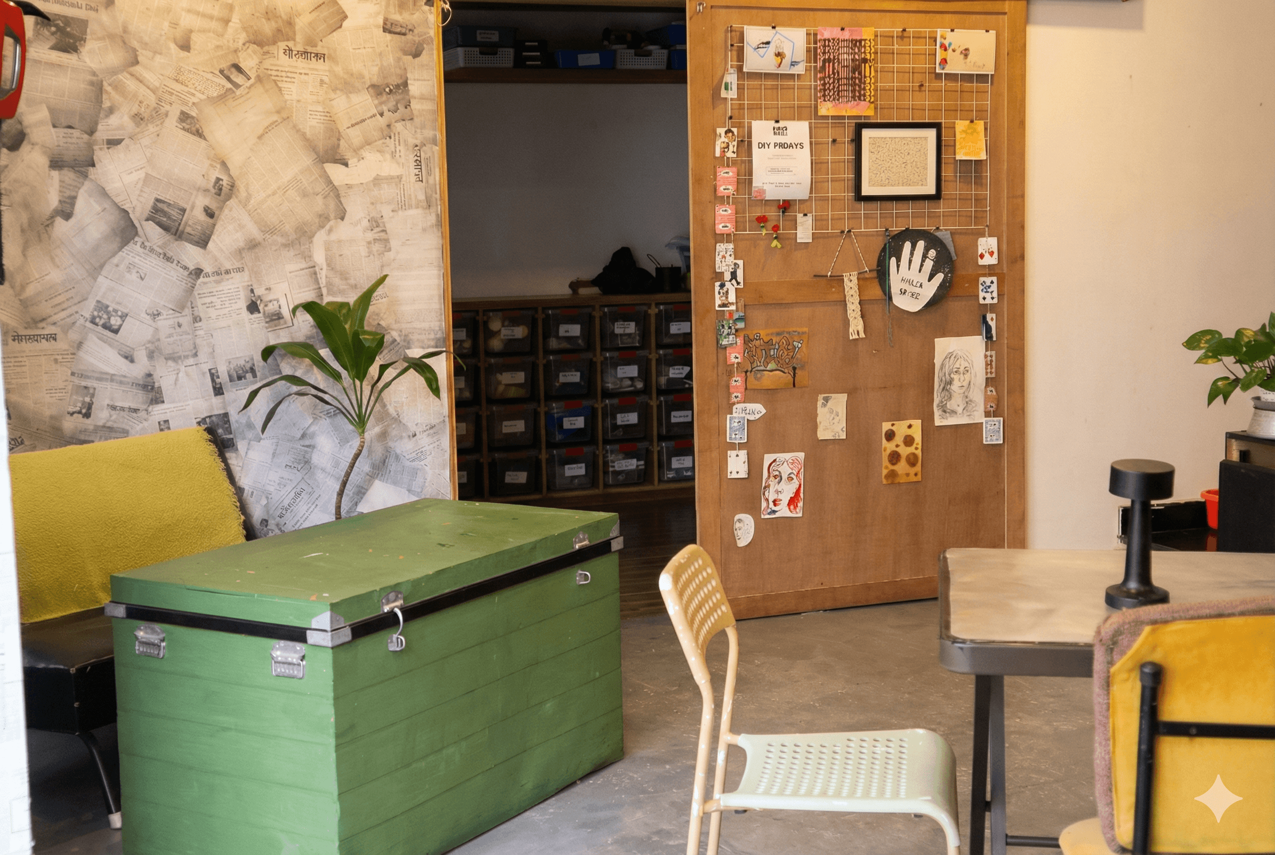 A room with some books a couch and chair light interior 