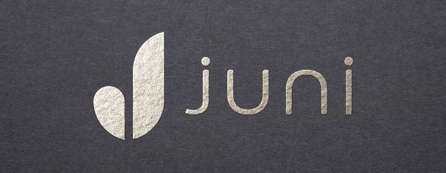 Juni cosmetics logo design