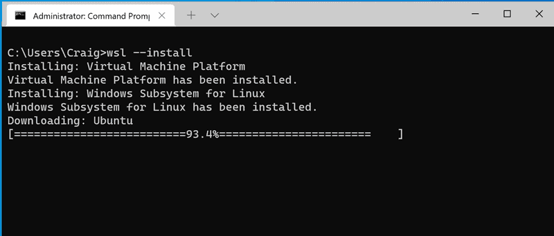 Installing WSL