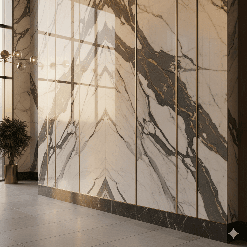 High-quality Italian marble flooring and premium interior finishes