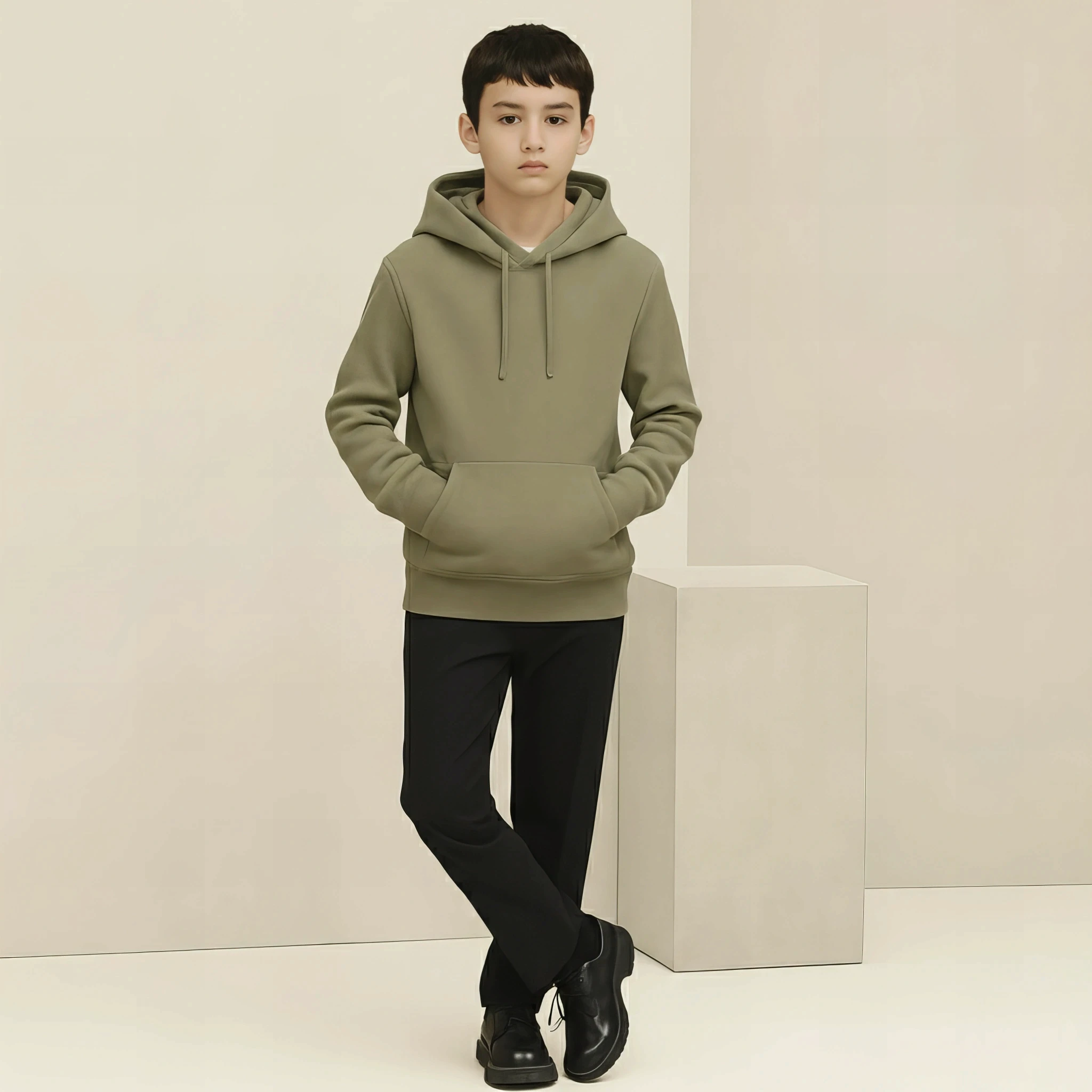 Smart Hoodie in Olive Fog