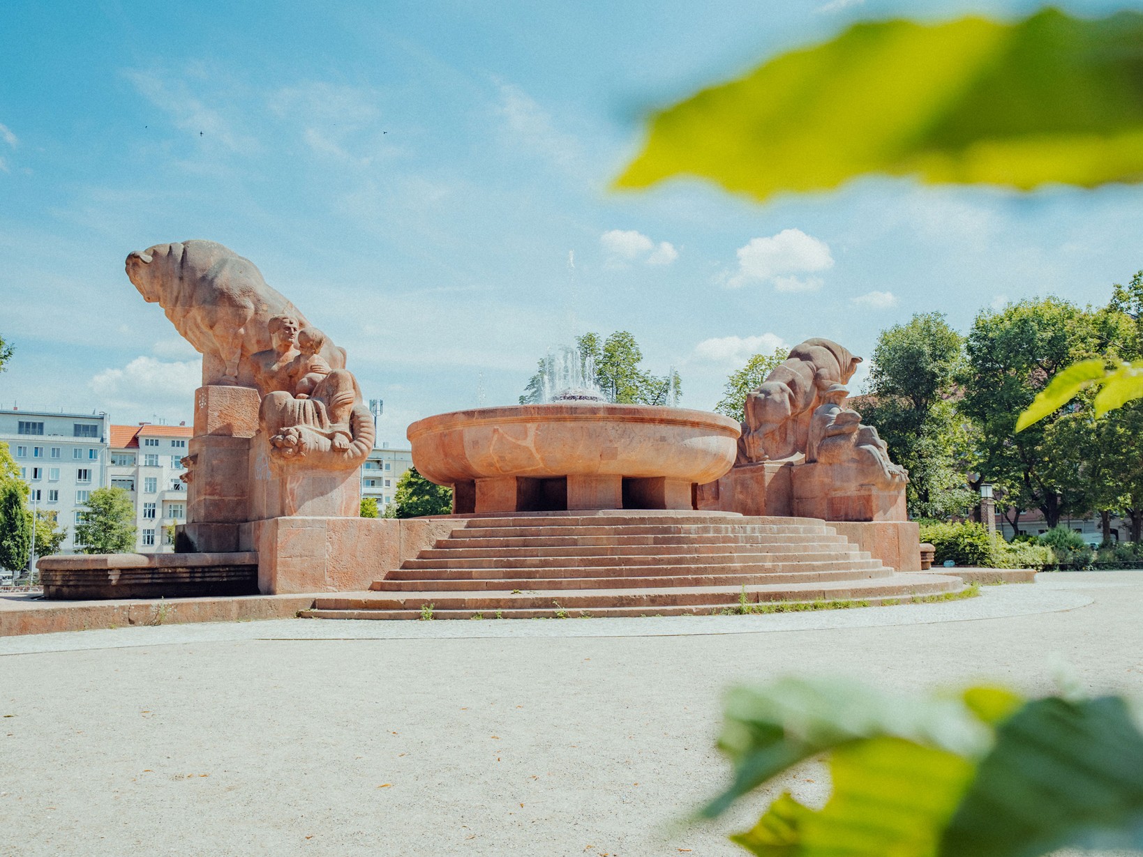 Springbrunnen Parkanlage Stadtpark Prenzlauer Berg Berlin Immobilienfotografie