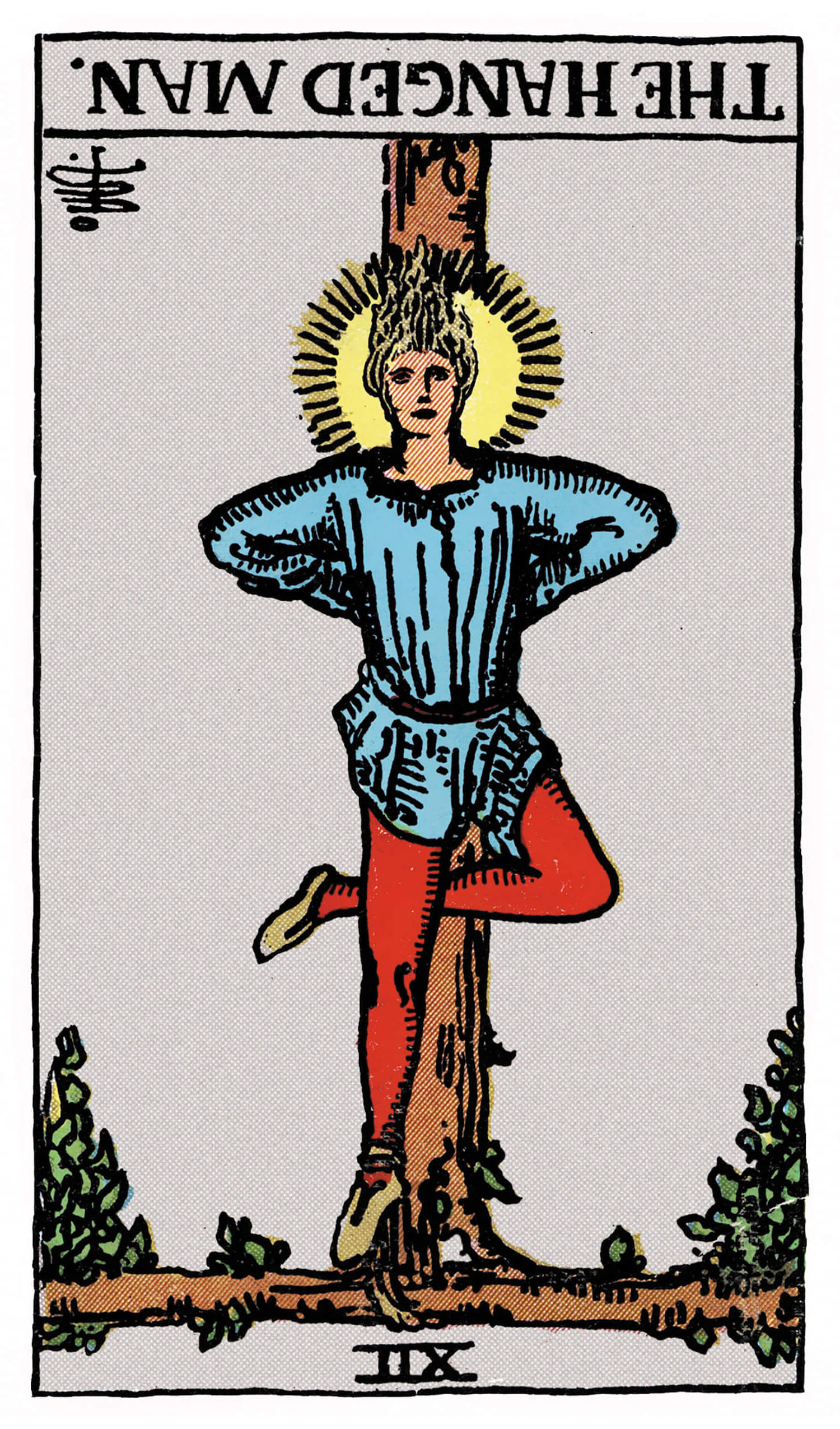 Image of The Hanged Man reversed tarot card