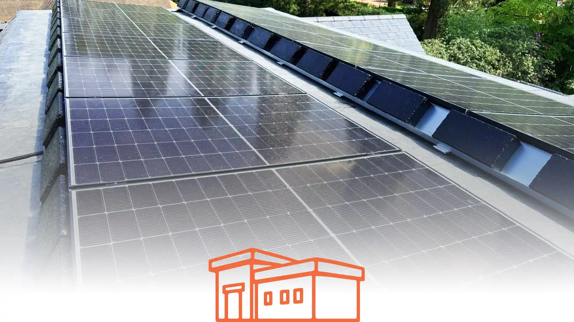 flat roof solar panels installation