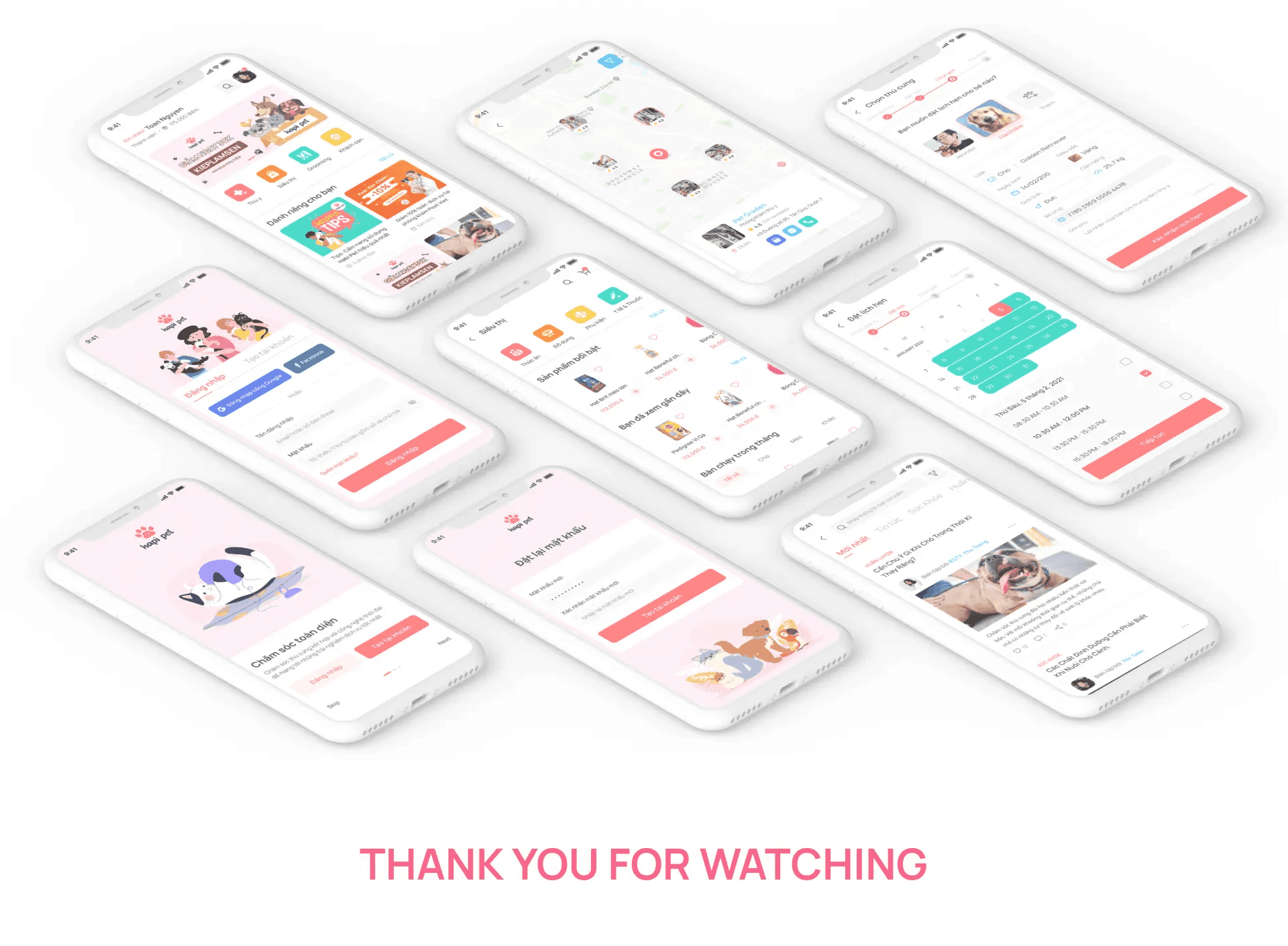 Hapi Pet All screen UX UI Case Study Hapi Pet - Nguyen Tan Toan Product Design