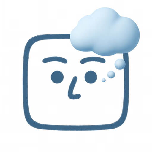 Cartoon face icon with a cloud overhead, representing the Brainstorming Expert persona.